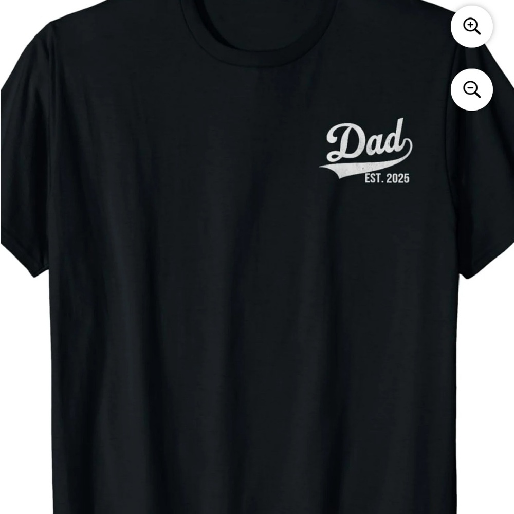 Black 'Dad Est. 2025' T-Shirt